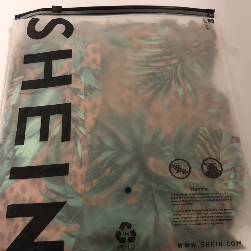 Leopard & tropical print tie skirt fringe trim wrap NEW UNOPENED - Picture 5 of 6